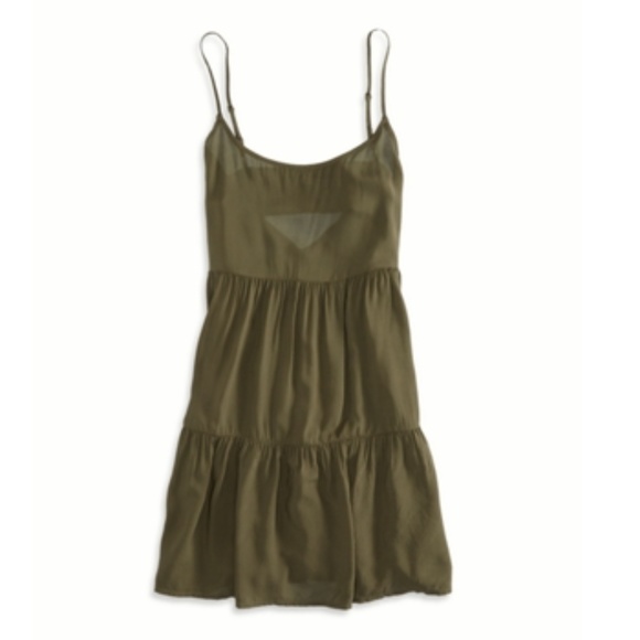 American Eagle Outfitters Dresses & Skirts - AE Olive Green Tank Slip Dress